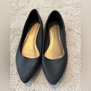 Christian Siriano Black Textured Loafers